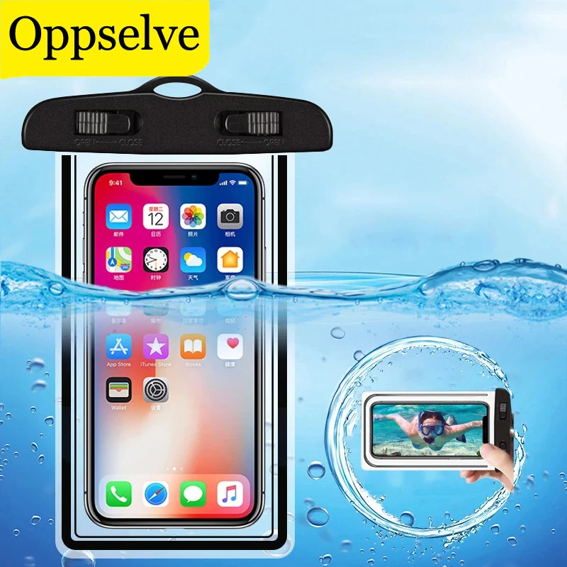 

Oppselve Beach Phone Bag Luminous Waterproof Pouch Swimming Gadget Phone Case Cover For iPhone 13 12 11 Xiaomi Huawei Samsung