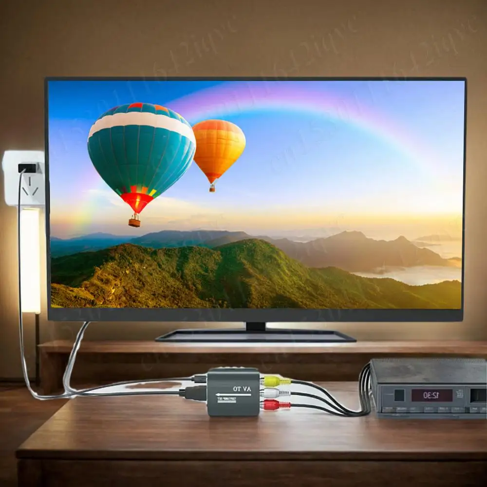 1080P HD AV-совместимый преобразователь HDMI с USB-кабелем Конвертер видеоприставки