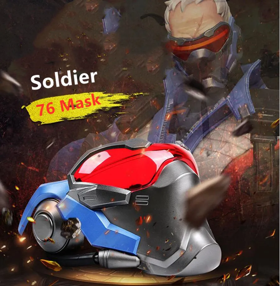 Батарейка с светильник кой светодиодная игра Ow Soldier 76 светящаяся маска
