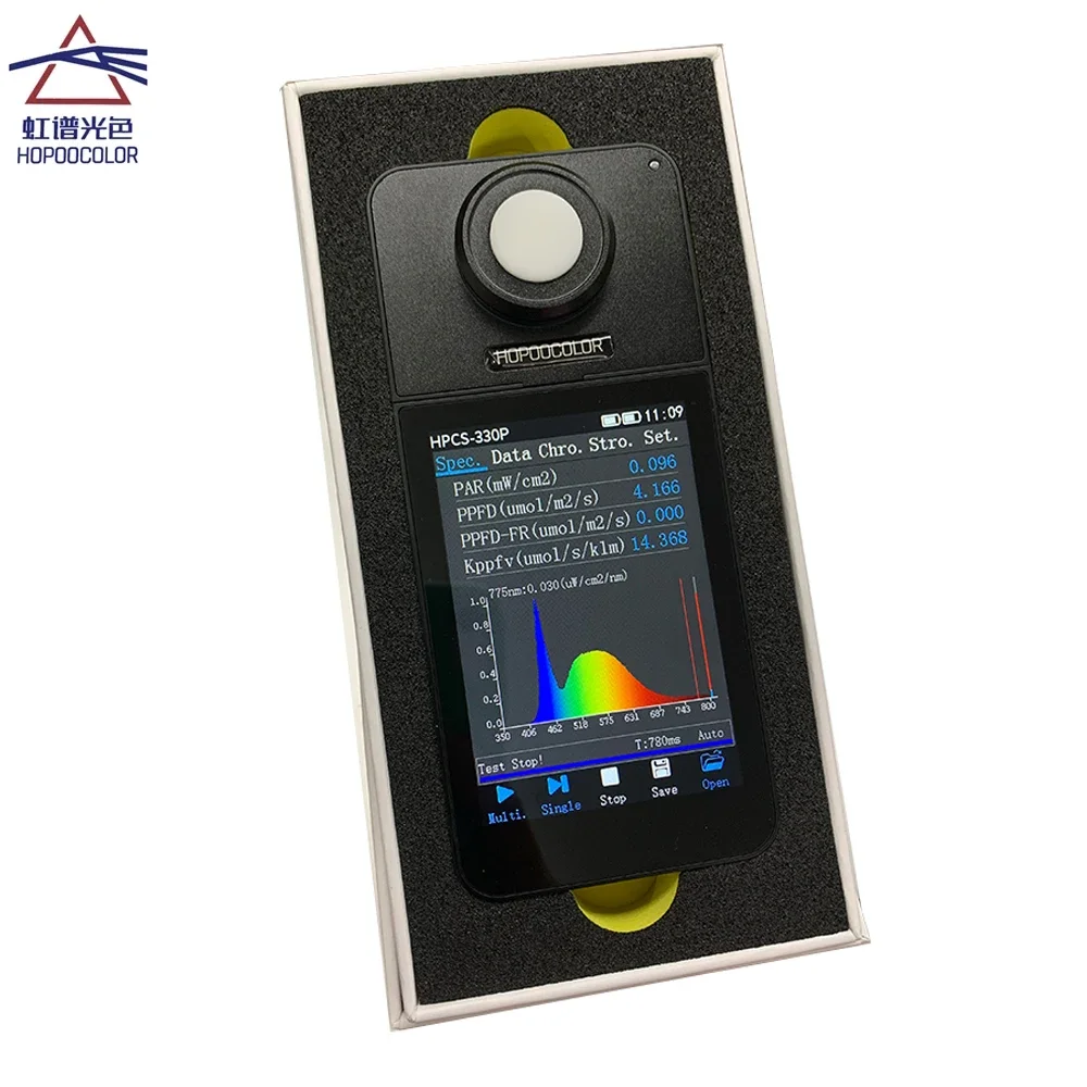Беспроводной Bluetooth-спектрометр HPCS-330P Par Light Meter PPFD Измерительный светодиодный