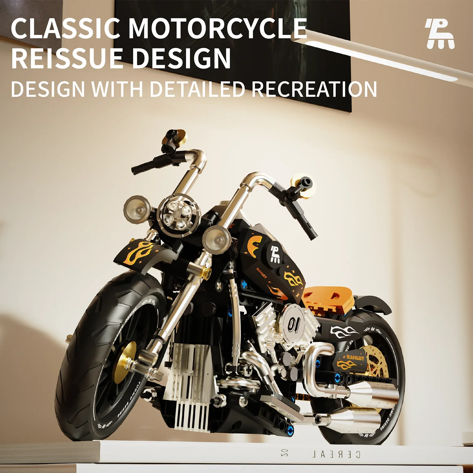 Hanley 445-компонентный Мотоциклетный Игрушечный Конструктор