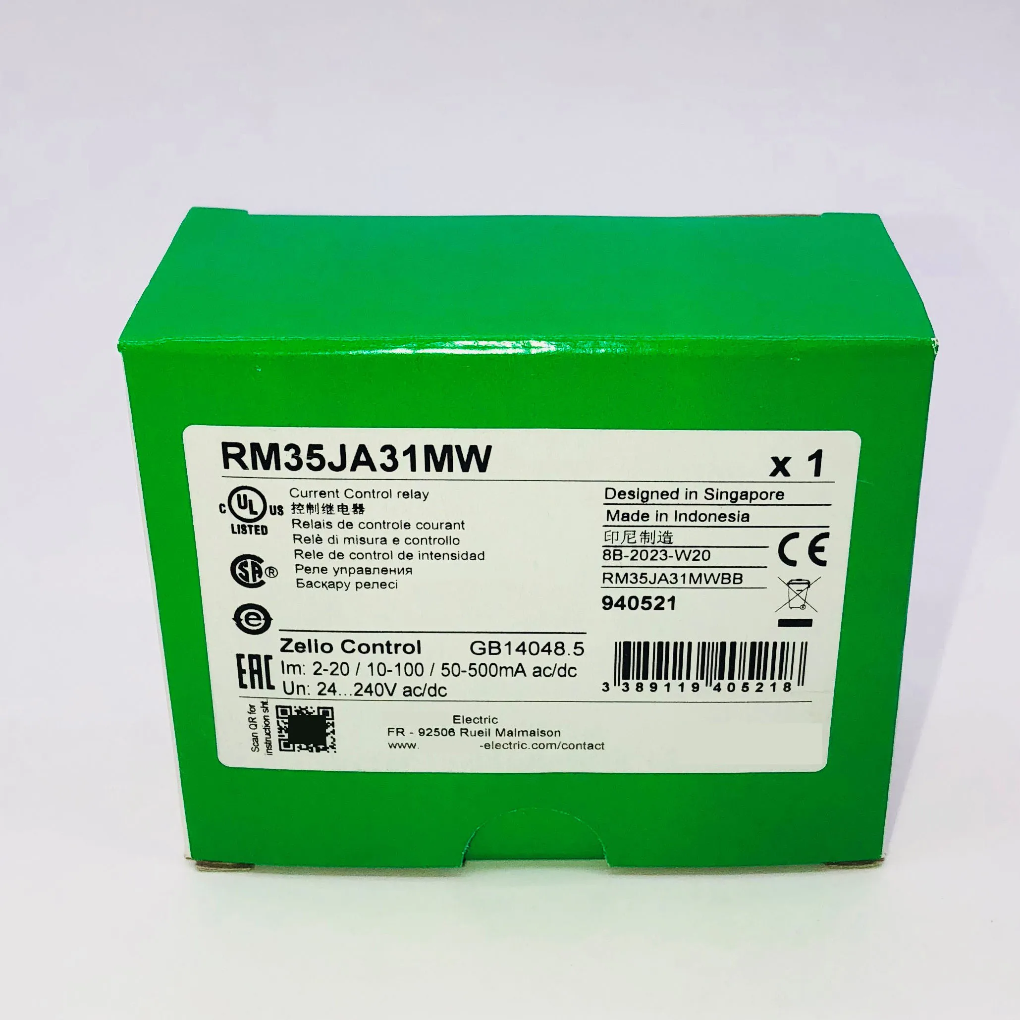 Оригинальное новое реле контроля тока Schnei-der RM35JA31MW для монтажа на DIN-рейку Zelio Control