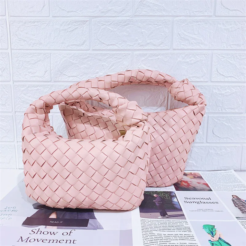 

Luxury Designer Ladies Weave Handbags PU Leather Woven Tote Bags Women's Shoulder Bag Summer Designer Handbags Woven Tote Bags
