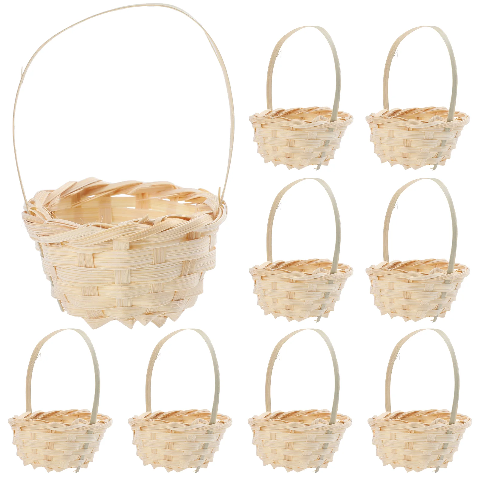 

Basket Mini Baskets Flower Wovenhandle Small Candy Gift Wedding Rattanhandles Storage Picnic Wicker Tiny Country Farmhouse