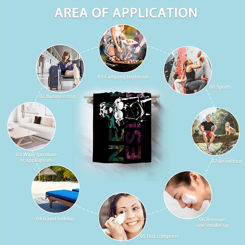 Полотенце в стиле аниме Nelliel B-Bleach хлопковое полотенце премиум-класса из