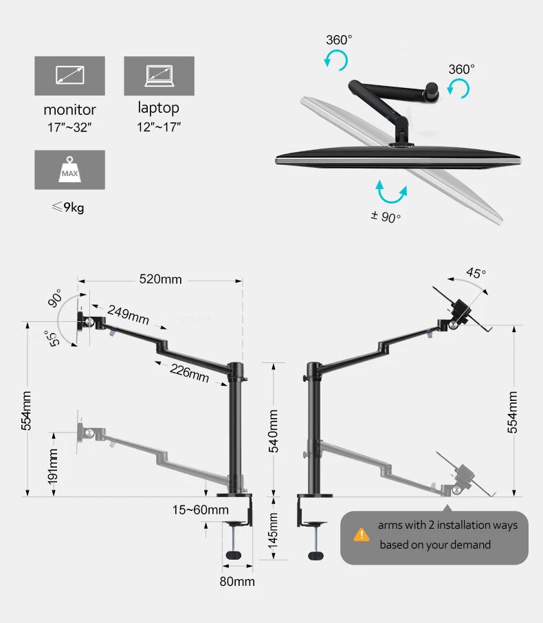 Держатель для фотоаппарата Многофункциональная подставка ноутбука 9 кг youtube и