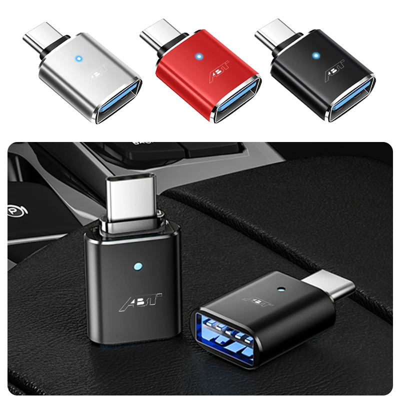 Автомобильный конвертер с логотипом USB в Type-C Mini 3.0 USB-адаптер для телефона