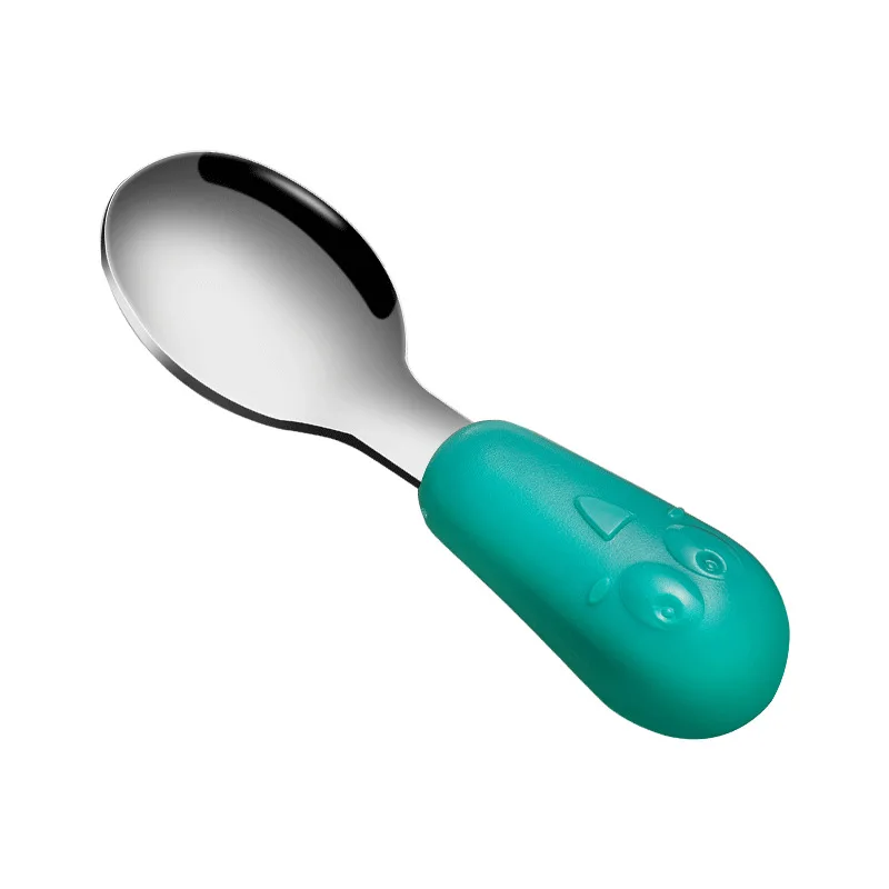 

Детская посуда, вилка-ложка из нержавеющей стали с короткой ручкой, детские столовые приборы для детей, детская тренировочная ложка для обу...