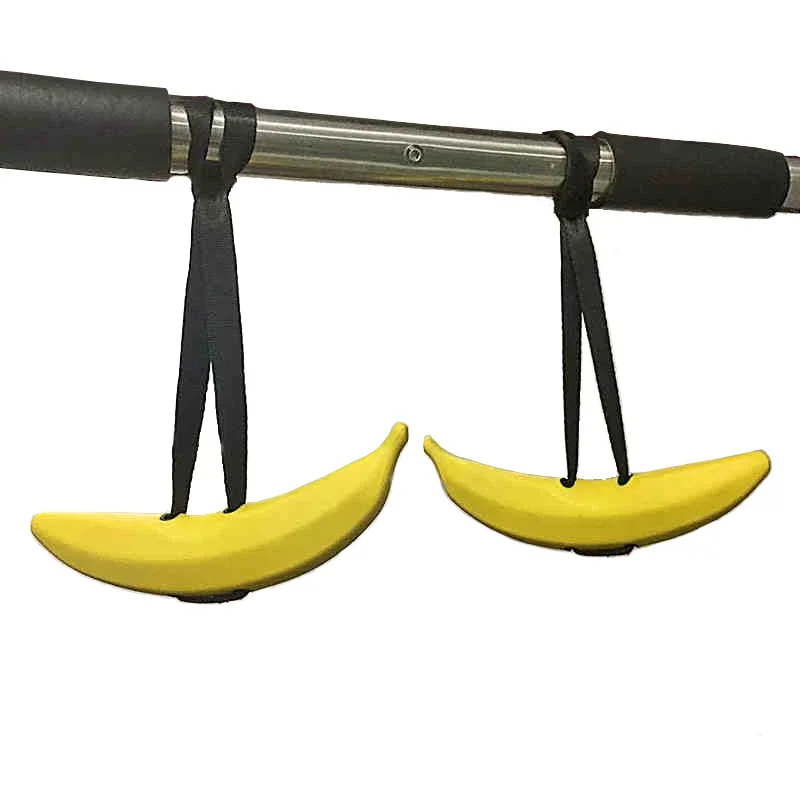 

Banana Horn Pull Up Chinning Gym Barbell Bar Handle Ring Grippers Strength Training