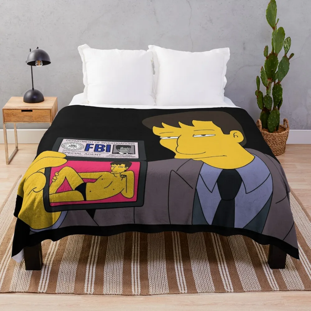 

Agent Mulder FBI Throw Blanket Blankets Sofas Of Decoration Furry Blankets
