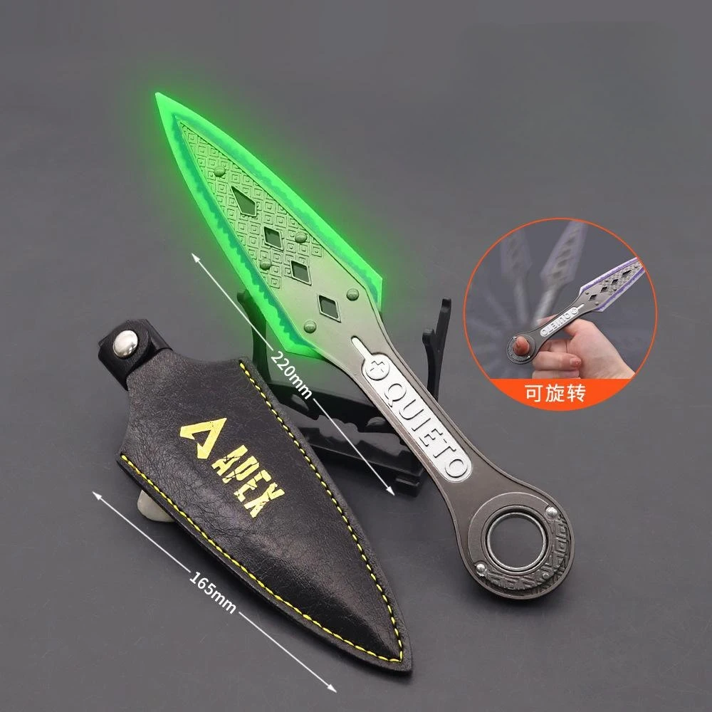 Фото Брелок-кунай Wraith из Apex Legends, 22 см, металлический, вращающийся, модель ножа-катаны, подарки, игрушки №5