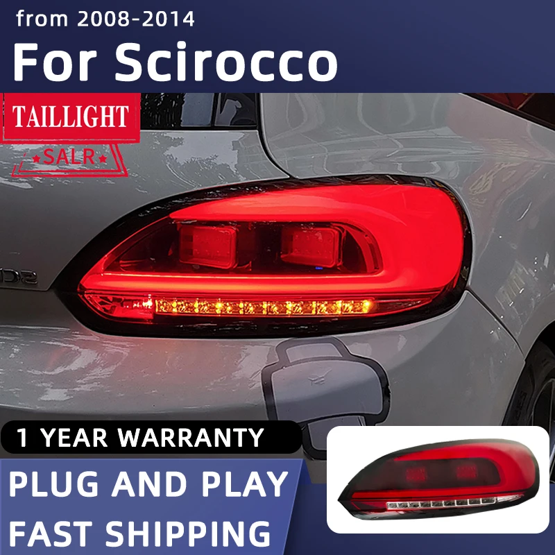 

Автомобильный Стайлинг, задние фары s для VW Scirocco светодиодный ные задние фары 2008-2014, задние фары DRL, Задний сигнал поворота, автомобильные акс...