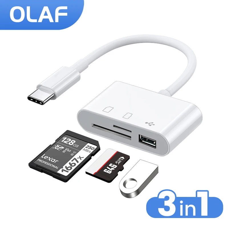 

Адаптер Type-C TF CF SD устройство для чтения карт памяти OTG Устройство для чтения компактной вспышки для IPad Pro Huawei для Macbook USB Type C кардридер