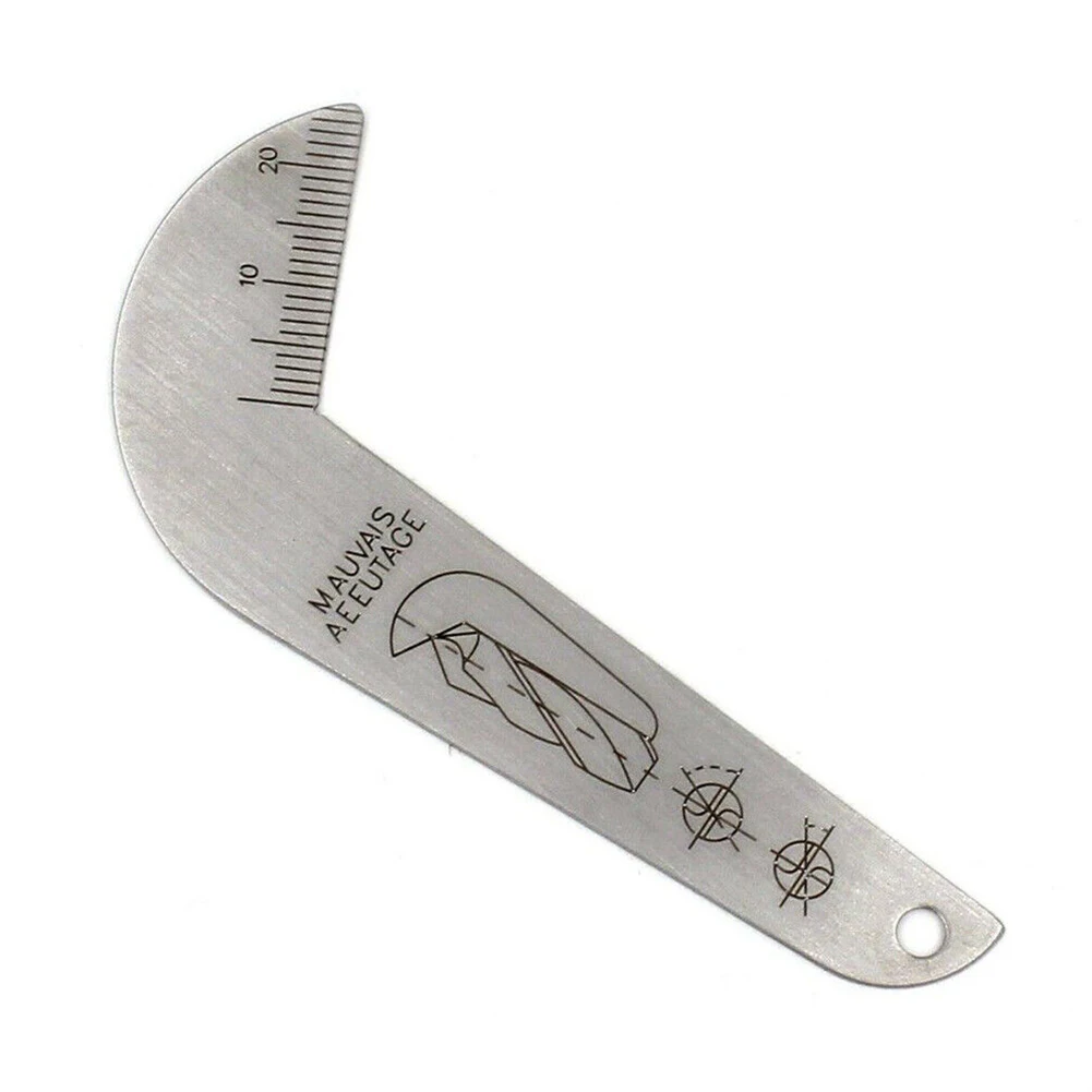 

118 Degree Double Sided Drill Gauge Grinding Center Gauge Sharpening Tools Stainless Steel Corner Front Edge Measuring Tool
