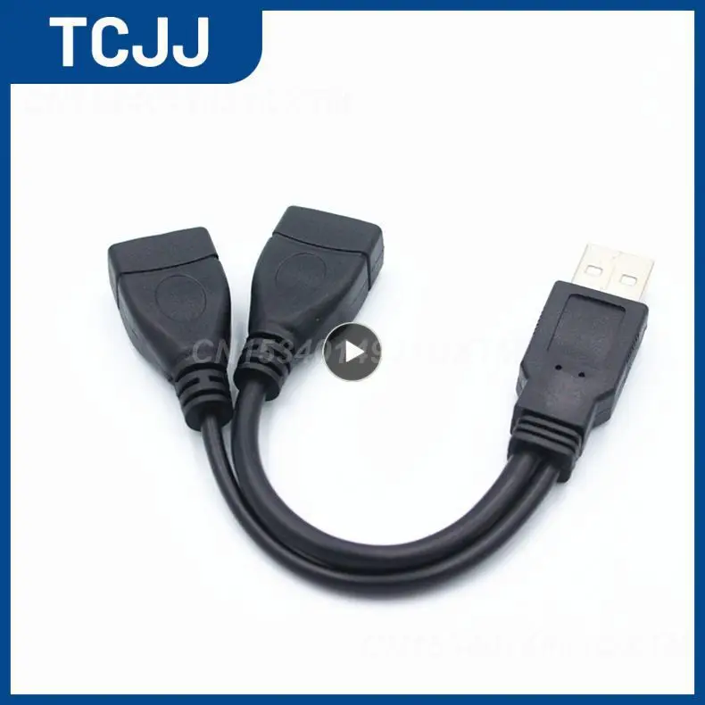

15/30cm Usb 2.0 Extension Line 5gbps High-speed Operation Transmission Line Superhighspeed 1 Male Plug To 2 Female Socket 0.15m