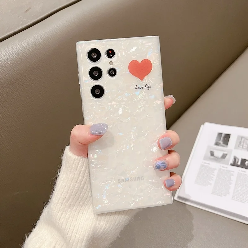 

Samsung A53 shell pattern love phone case A22 5G is applicable to S22 plus protective case note20/S21/S9