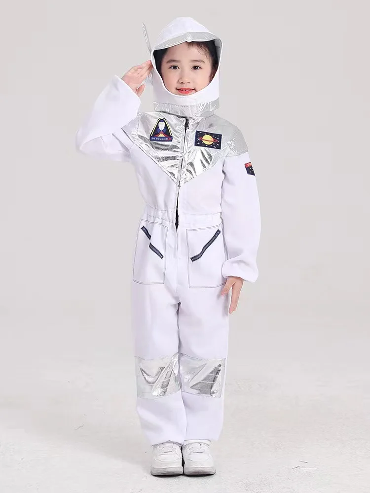 

Childrens Party Game Astronaut Costume Role-Playing Halloween Costume Carnival Cosplay Full Dressing Ball kids Rocket Space Suit