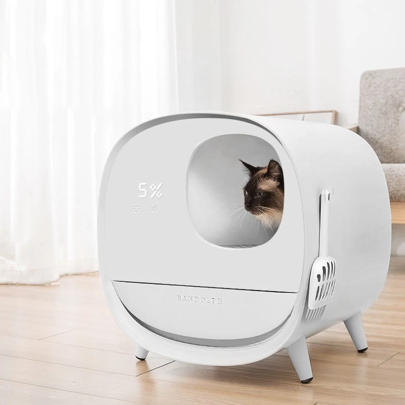 

Cat Toilet Closed Disposable Self Cleaning Automatic Litter Box Large Electronic Intelligence Kitty Restroom Pet Supplies