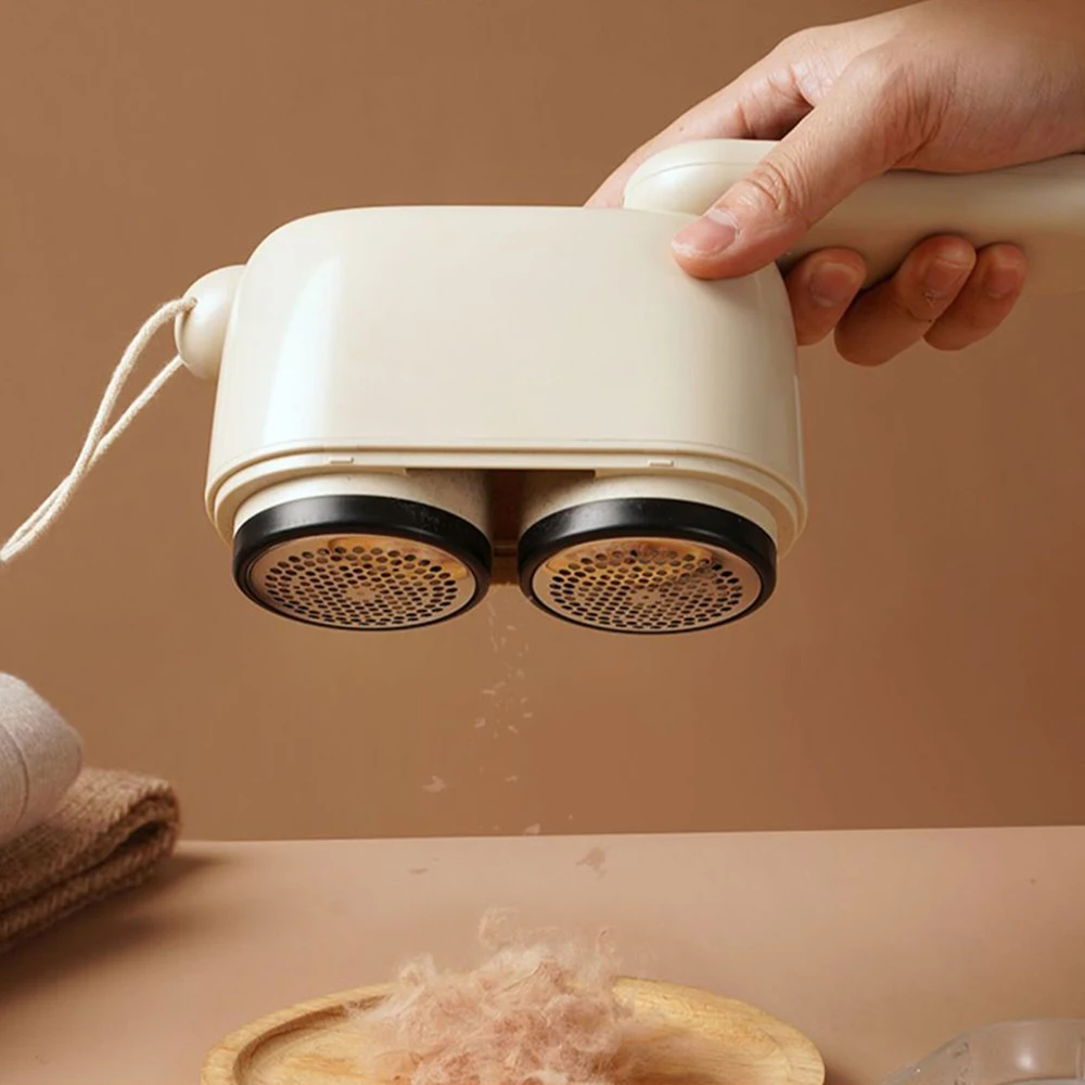 

New Folding Power Independent Display USB Double Head Hairball Trimmer Shaving Machine Household Electric Sticky Hair Artifact