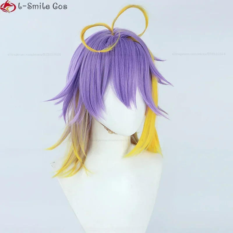 Vtuber NIJISANJI EN 6th ILUNA Idol Aster Arcadia Косплей Парик Короткий с желтыми плетеными
