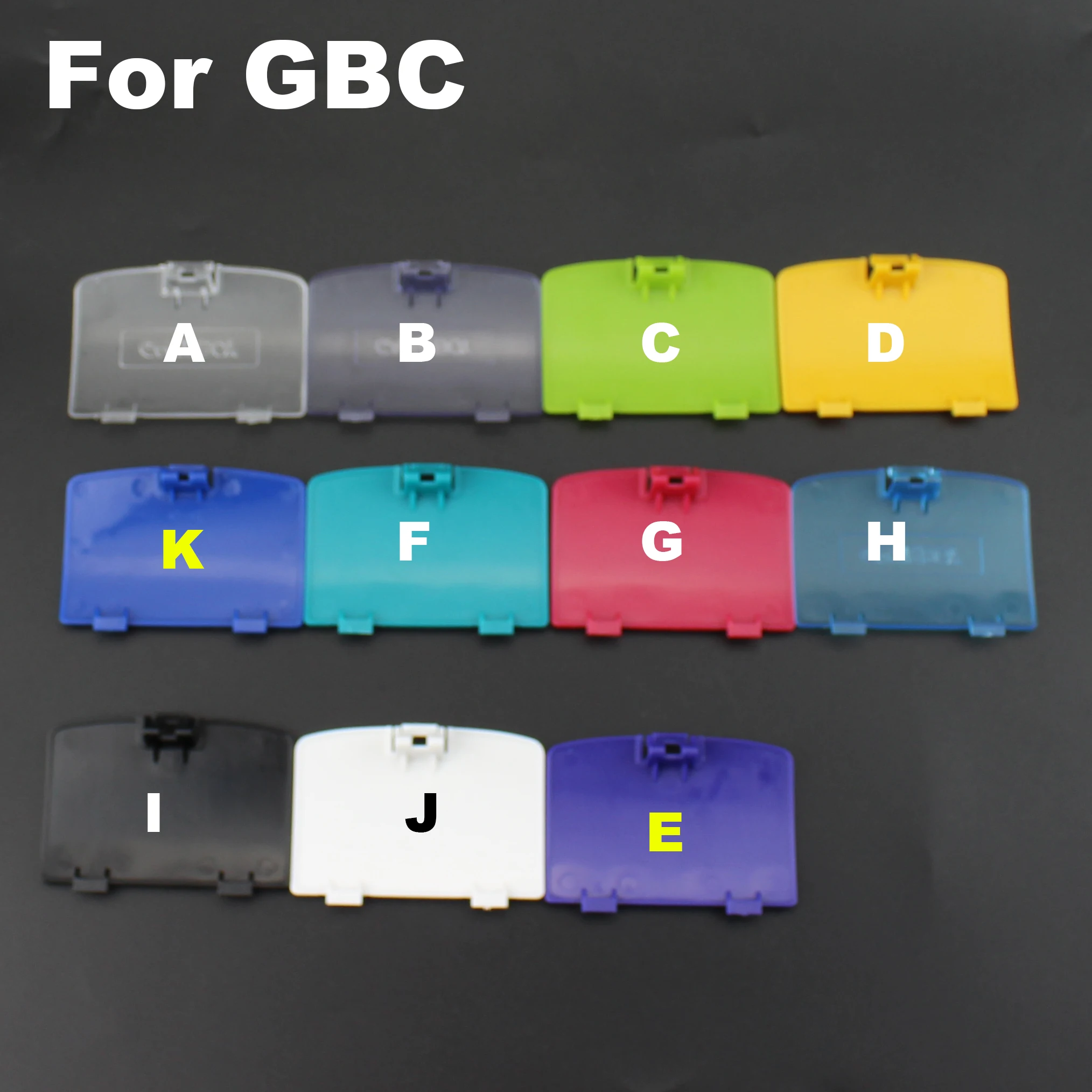 1Piece 11Colors Option Deep Blue Battery Cover For GBC Housing Limited Yellow + Blue Case Shell Housing Case GB Color