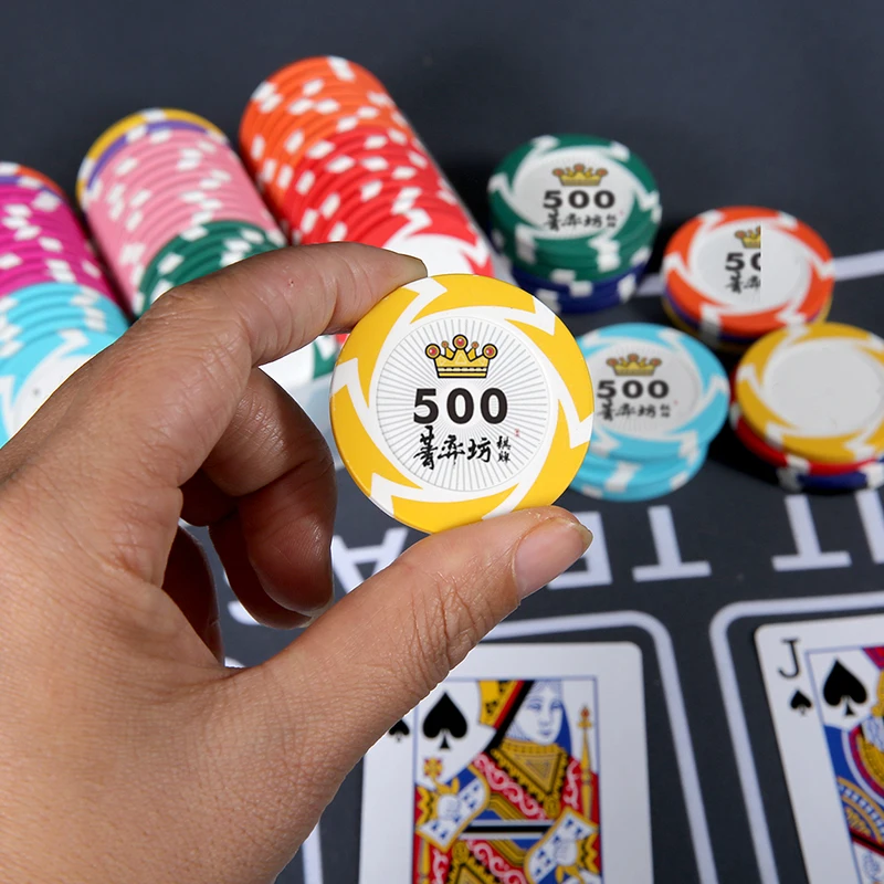 500 шт. профессиональные керамические чипы для покера 12 г
