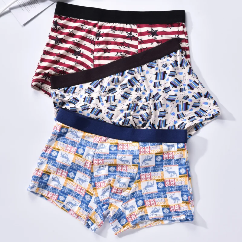 

3pcs Boxer Men Underwears Mens Boxers Cotton Underpants Male Sexy Panties Underwear Boxershorts Comfortable Plus Size Shorts Gay