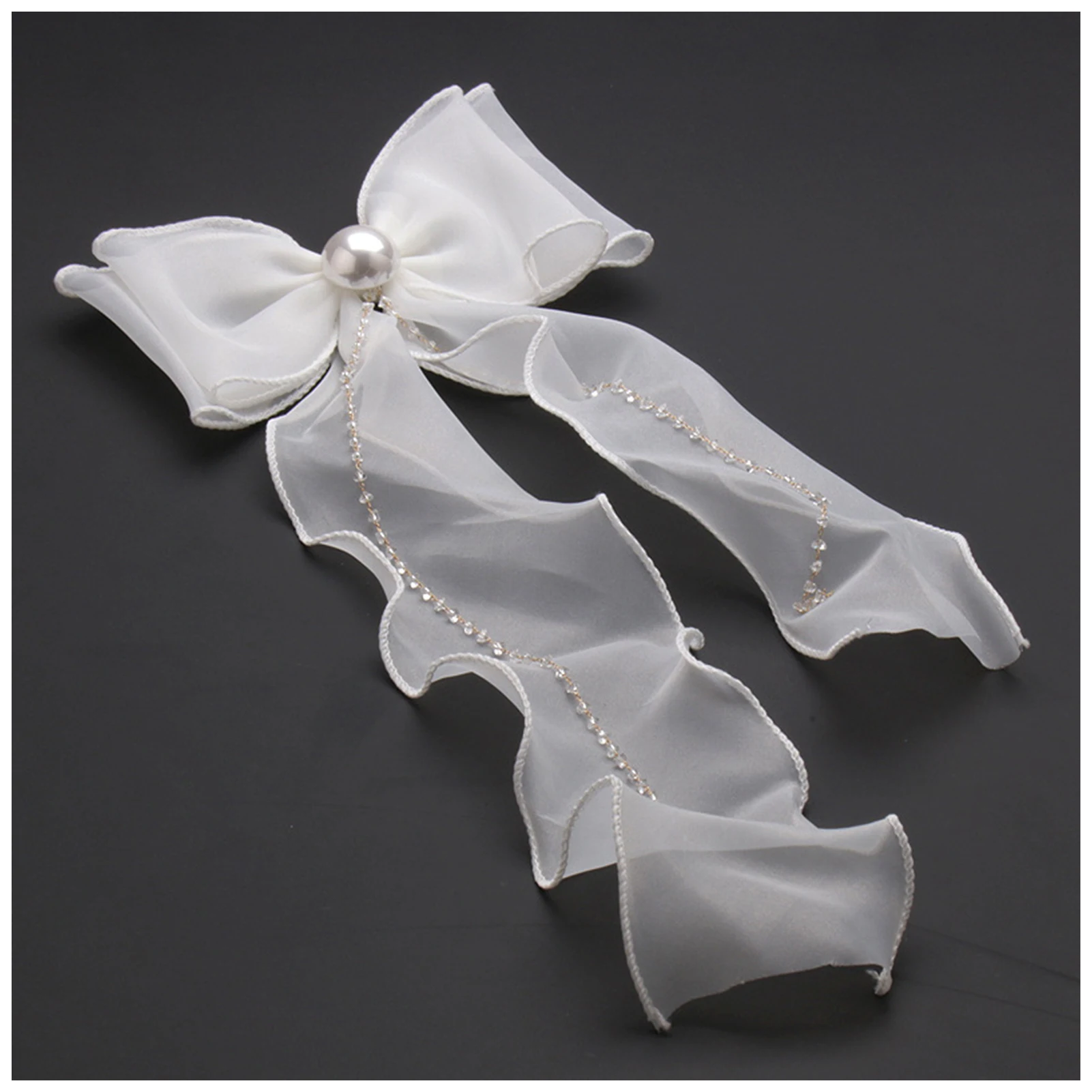 

Sparkling Female Headdress with Sweet Crystal Bowknot Ornaments for Banquet Wedding Dresses Skirts