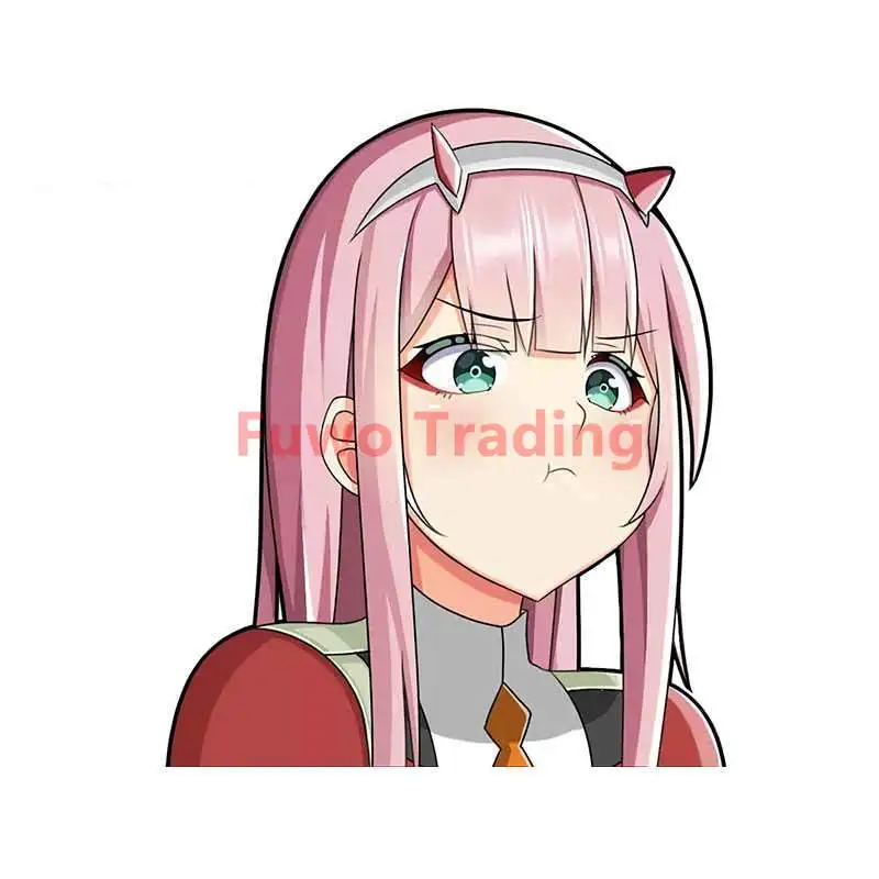 

Fuwo Trading Beautiful Zero Two Darling In The FranXX Bumper Car Decal Sunscreen Car Sticker Anime Occlusion Scratch Decoration