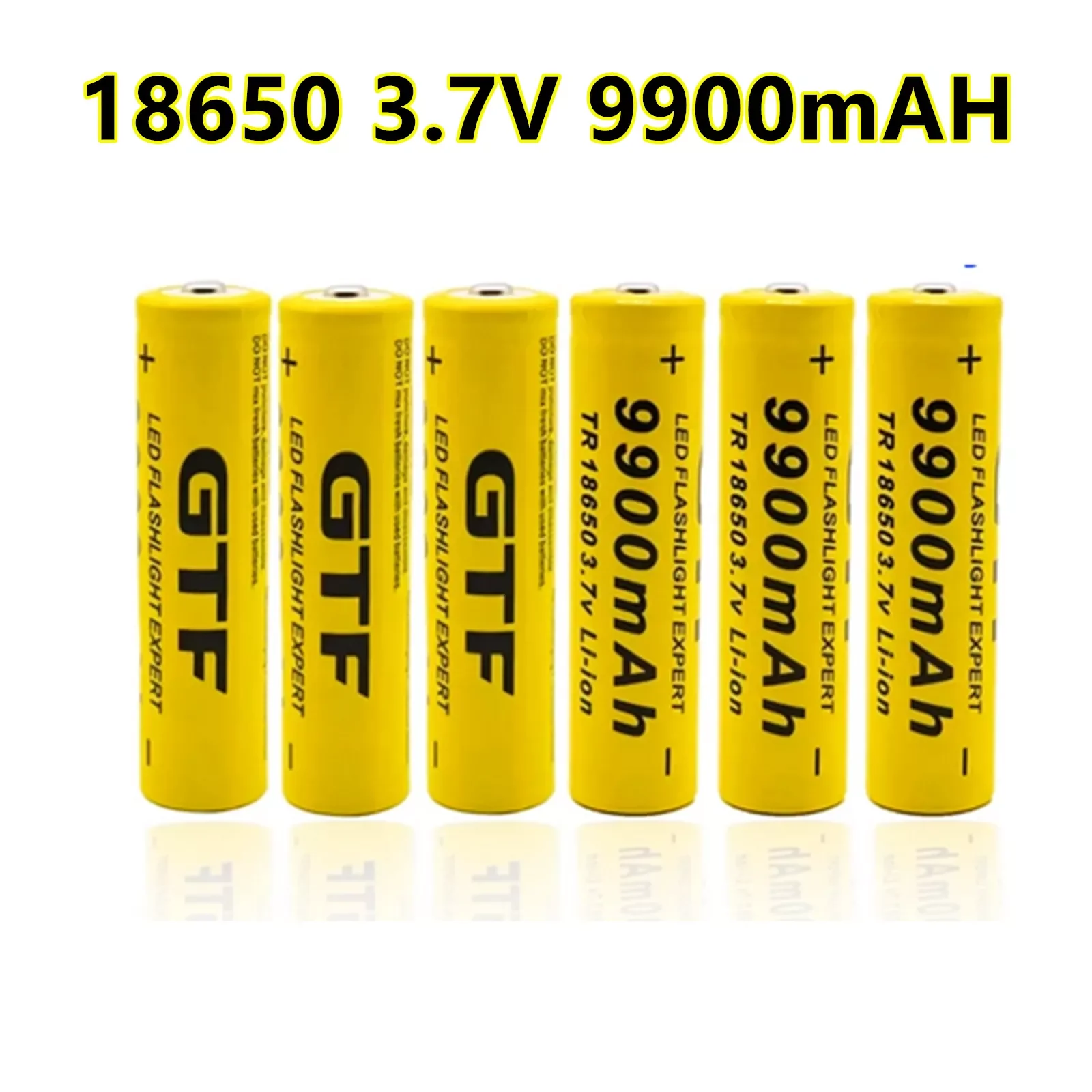 

NEW2023 1-20PCS 3.7V 9900mah 18650 battery GTF Li-ion Battery 9900mAh 3.7V Rechargeable Battery