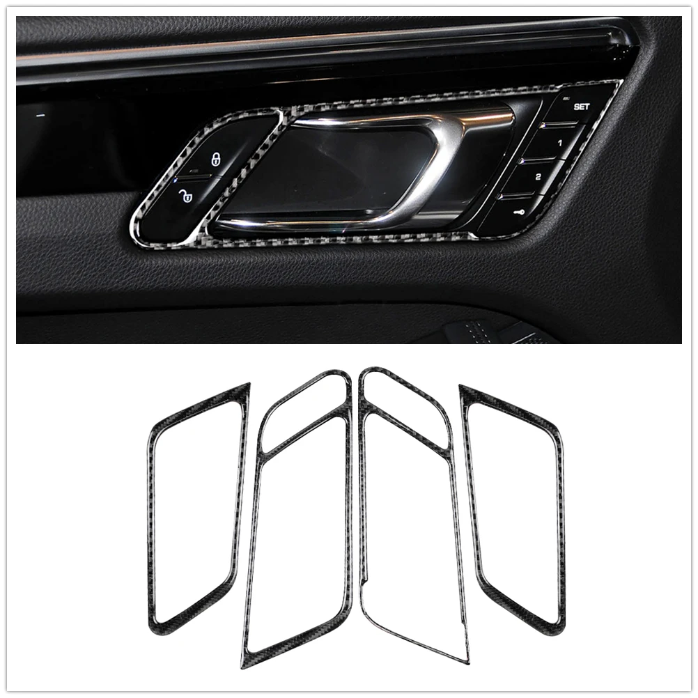 

Внутренняя крышка переключателя дверной ручки из углеродного волокна для Porsche Macan 2015 2016-2022