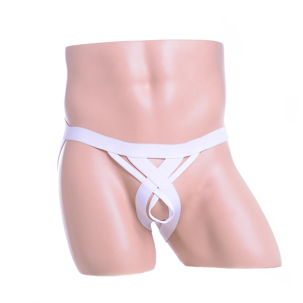 

Sexy Cock Ring Gay Thongs Men Sexy G Strings Open Crotch Panties Bandage Men Underwear Breathable T-Back Sissy Lingerie Tanga