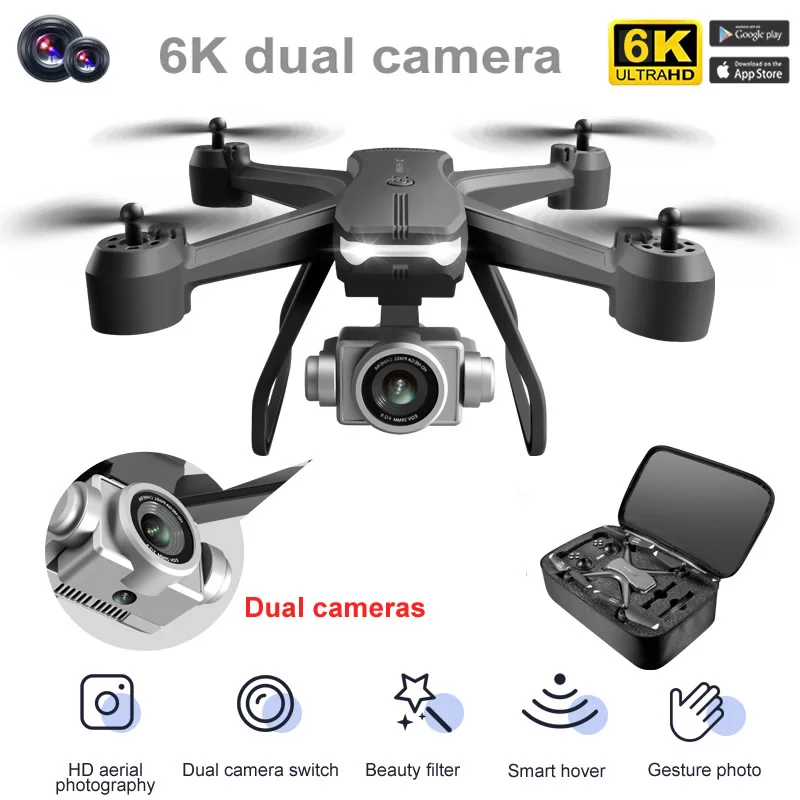 

Квадрокоптер V14 Радиоуправляемый с двойной камерой 4K HD, Wi-Fi, FPV