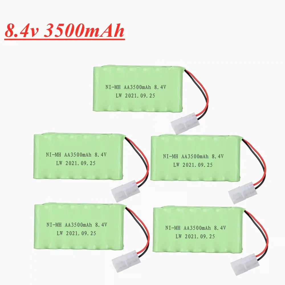 

NEW 8.4v 3500mAh NiMH Rechargeable Battery For Rc Car Tanks Trains Robot Boat Gun Toys Ni-MH AA 3000mah 8.4v Battery tamiya plug