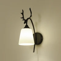 creative antler wall lamp bedroom hotel villa decor lights nordic modern simple personality