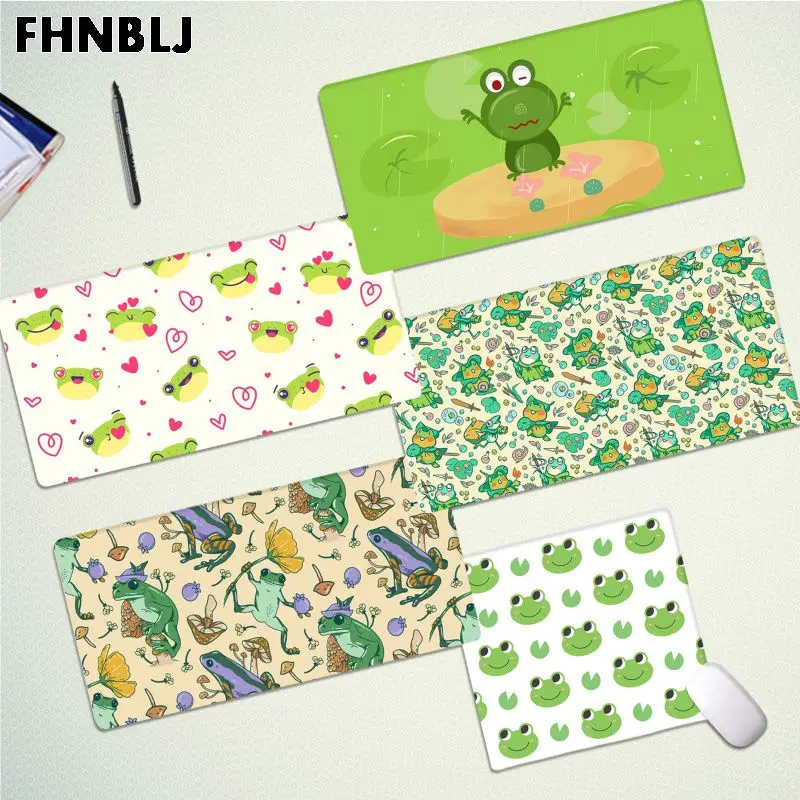 

Симпатичные лягушки, симпатичная резиновая мышь, прочный Настольный коврик для мыши, размер для игровой клавиатуры