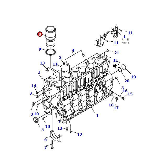 

High quality PC360-7 SAA6D114E-3 engine cylinder liner kit 6742-01-5159 6742-01-1520 for Komatsu WA380 WA420 D61PX D61EX PC390