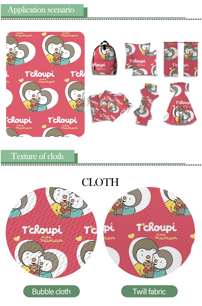 

50*145cm Cute Character Bullet Textured Liverpool Polyester Fabric Patchwork Tissue Kids Home Textile for Sewing Doll Fabric