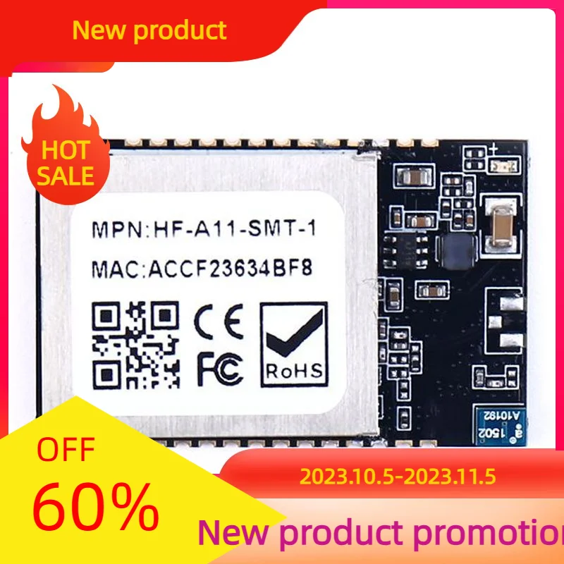 

10 шт., лидер продаж, последовательный модуль Wi-Fi от UART до Wi-Fi, Ультра маленький модуль FCC CE HF-A11-SMT-1 IOT антенна-Внутренняя печатная плата