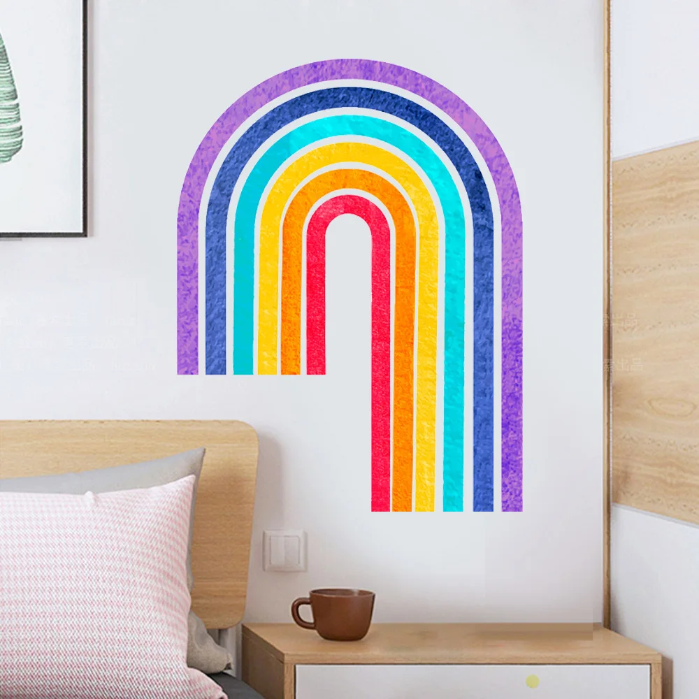 

Bohemian Rainbow Wall Stickers Waterproof Stickers for Living Room Children's Room Decoration DIY Home Decor Decals Wallpaper