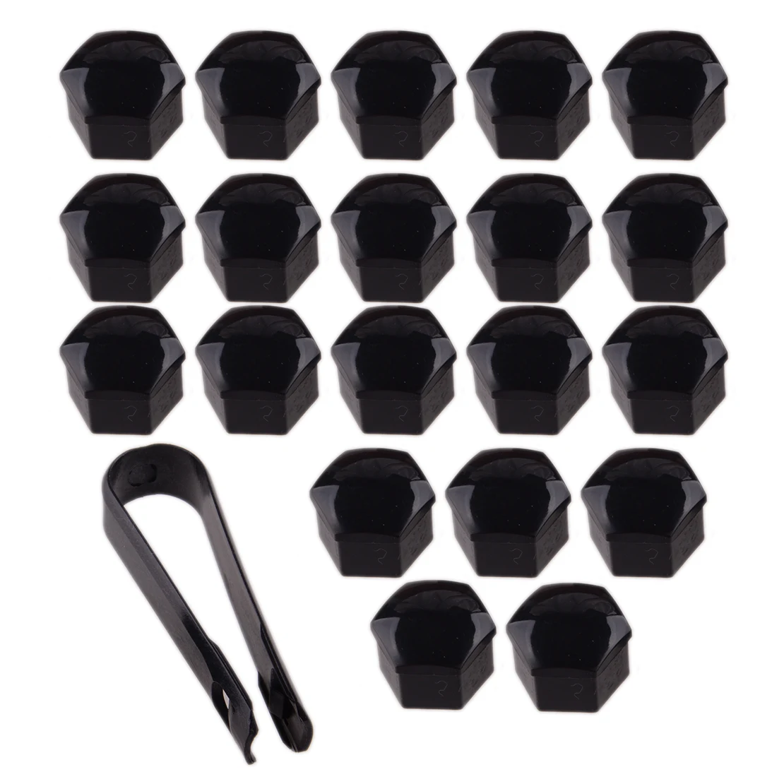 

20 шт. Черная 17 мм Автомобильная втулка винтовая Пылезащитная крышка Автомобильная колпачок на колесо стандартное пластиковое украшение об...