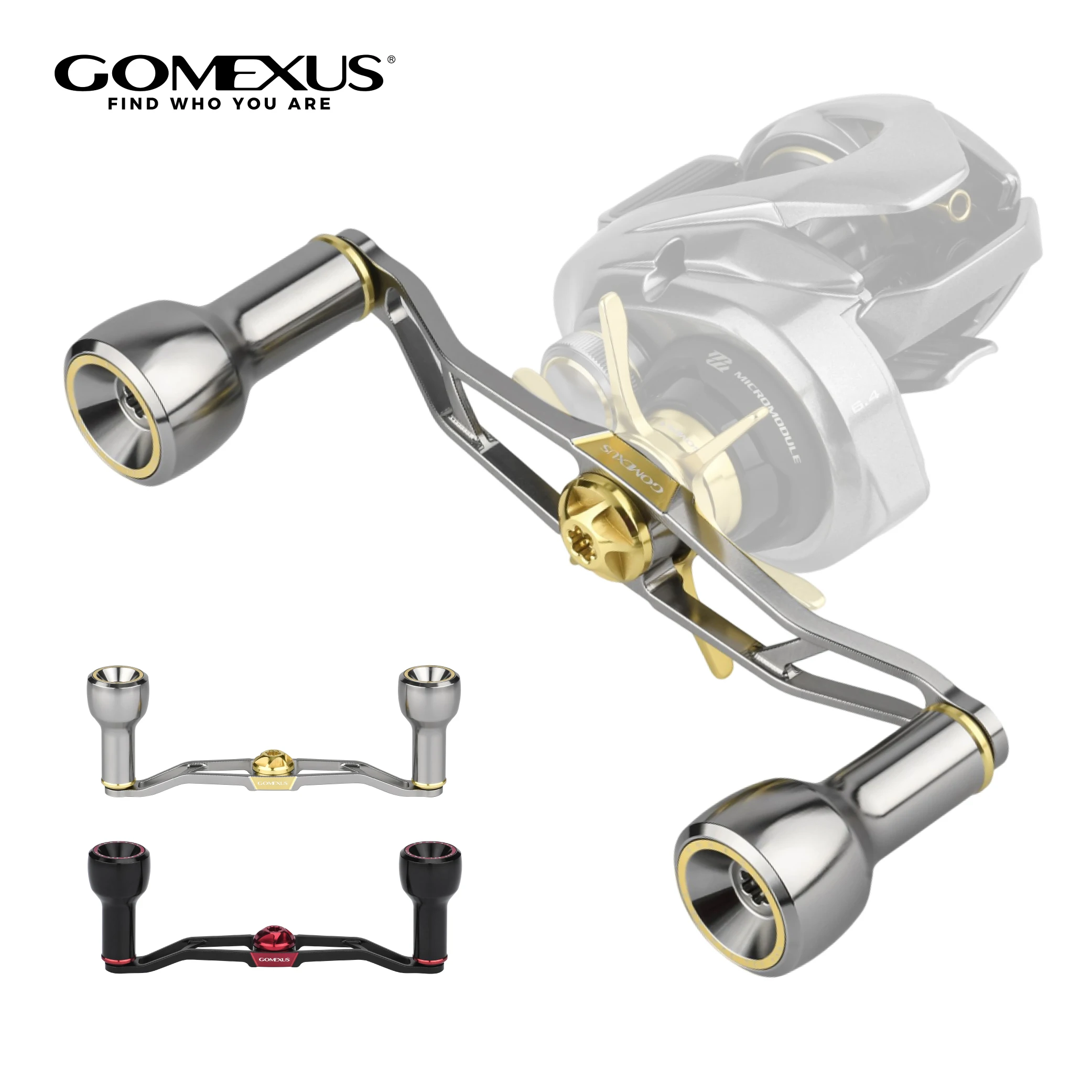 Фото Рукоятка для катушки Gomexus, алюминиевая, 120 мм, Finesse, для Shimano Bantam Metanium, Daiwa Steez, Abu Okuma, Kastking Baitcasting AH-A24A №4
