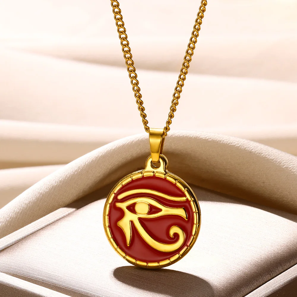 Женское Классическое Круглое Ожерелье С Подвеской Из Нержавеющей Стали В