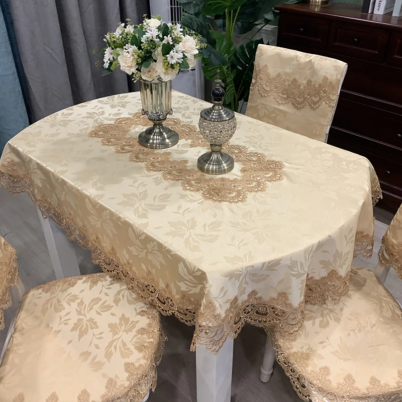 Овальная скатерть с вышивкой складной чехол для чайного столика европейская