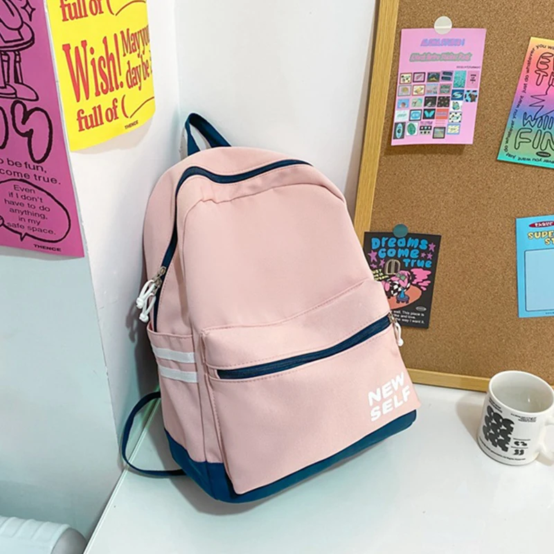 

High School Backpack for Girls Cute sweet College Student School bag Casual Campus Bookbag women Korean Bagpack