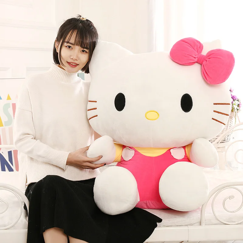 

Большой размер Sanrio Kawaii Hello Kitty плюшевая игрушка подушка кукла Мягкое Животное Плюшевые украшения для дома плюшевый подарок для девочек