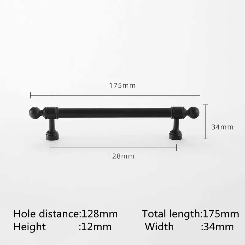 Ручки для шкафов KK&FING алюминиевые круглые