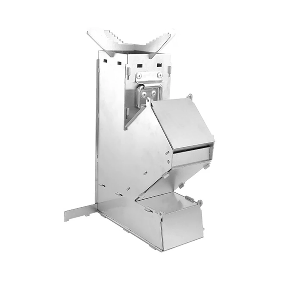 

Складная деревянная горелка из нержавеющей стали, складная горелка для охоты, рыбалки, пикника, кемпинга