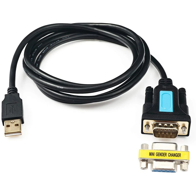 

USB 2.0 To RS232 Male Cable (PL2303 Chip) With RS232 Female Adapter For Mac OS For Linux For Windows XP/Vista/7/8/10,2M