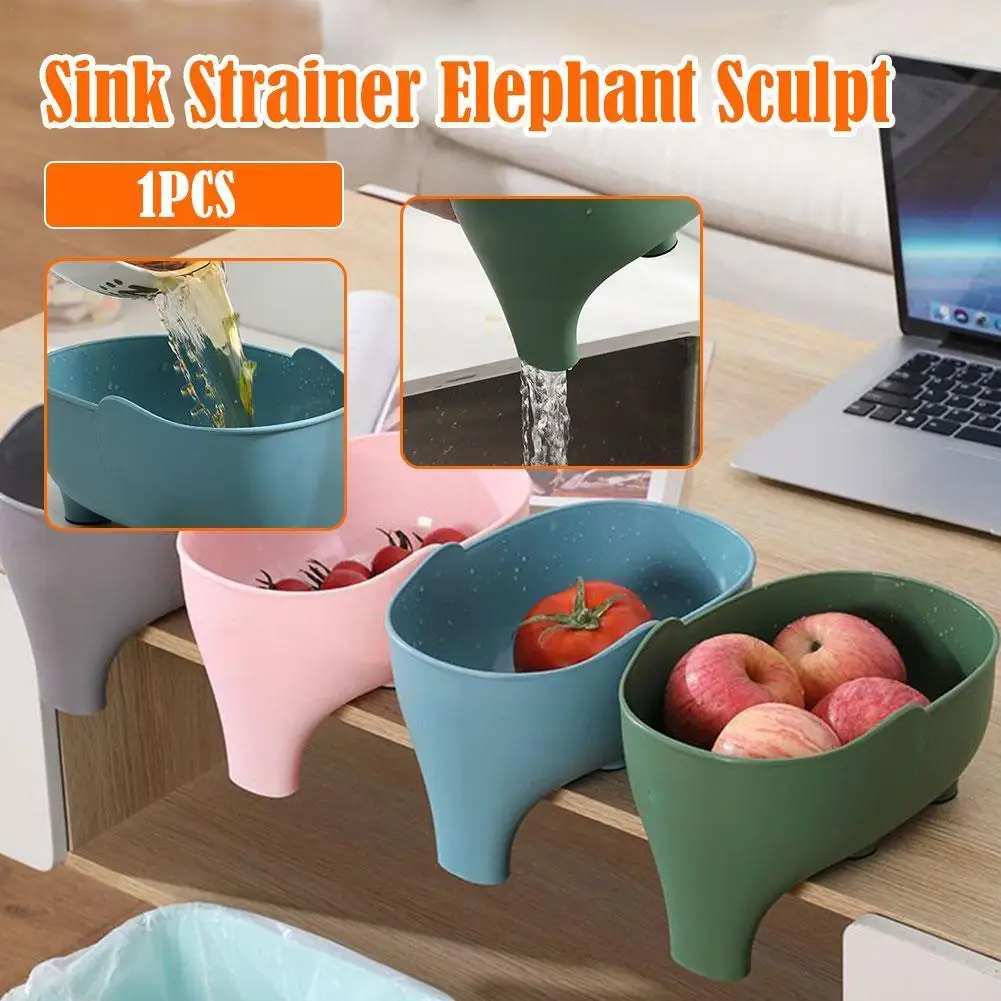 

1pc Sink Strainer Elephant Sculpt Leftover Drain Basket Filter Kitchen Fruit Drainer Vegetable Anti Soup Garbage Accessorie E1A4